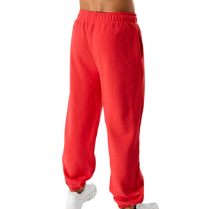 Pantalones Deportivos Unisex Rojos de Forro Polar, Mezcla de Algodón Grueso, Puños Elásticos, Pantalones Deportivos con Logotipo Personalizado OEM, Suministro al por Mayor - Product Image 6