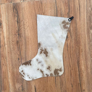 Newest 2024 Custom Name MOM 16 Inches Hand <b>Tooled</b> <b>Leather</b> Xmas Home Decoration Stocking Western Genuine Cowhide <b>Leather</b> Stocking - Product Image 4