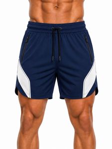 Pantalones Cortos Deportivos para Hombre, Grises, Ecológicos, de Lona, de Secado Rápido, con Bolsillos con Cierre, Cintura Elástica, Largo Medio, para Entrenamiento Atlético - Product Image 5
