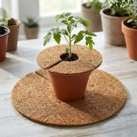 Paillis de fibres de coco bio pour jardin moderne, brun, 100 % biodégradable, réutilisable, largeur 1200 mm (4 pieds)