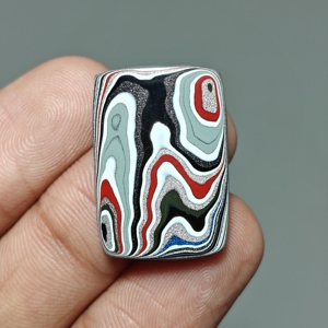 Cabujón de Fordita |   Cojín con Forma de Pintura de Coche de Detroit para |   25x17x4 mm. |   9 Ct. |   E761 - Product Image 2