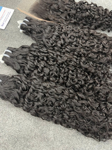 ผมแท้เวียดนาม เรมี่ เกรดพรีเมียม ยี่ห้อ Thanh an สำหรับเครื่อง Curly Machine แบบ Double Weft สีดำธรรมชาติ น้ำหนัก 100 กรัม ขายส่งคุณภาพสูง - Product Image 5