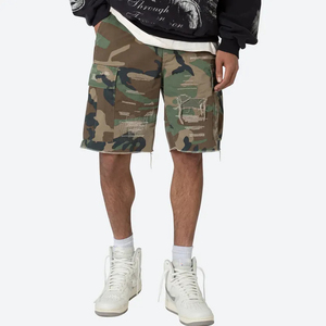 Heavyweight Cotton Canvas Cargo <b>Shorts</b> <b>Mens</b> Vintage Workwear Multi Pocket Outdoor Camping Hiking Casual <b>Knee</b> <b>Length</b> Pants - Product Image 1