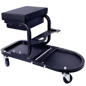 Asiento rodante de mecánico con cajón y bandeja de almacenamiento de herramientas, taburete de garaje con ruedas, carro de taller automotriz GAPGAR032 - Product Image 2