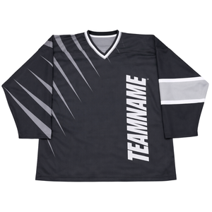 Maillot de hockey sur glace personnalisé |   Col à lacets avec nom de l'équipe - Tenue d'équipe professionnelle sublimée - Tissu en maille respirant - Product Image 1