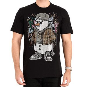 <b>Rhinestone</b> Custom Graphic Printed Tank <b>Top</b> Hip Hop 300g Heavyweight Cotton Boxy Fit Men's Streetwear T Shirts - Product Image 2