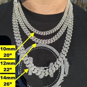Cadena Cubana de Moissanita de Lujo Única en Plata de Ley 925 con Aspecto de Diamante, Collar Hip Hop para Uso Diario - Product Image 5