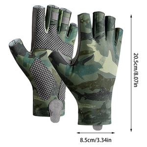 Gants de pêche demi-doigts de haute qualité avec protection UV Conceptions personnalisées en polyester durable-Vente en gros - Product Image 3