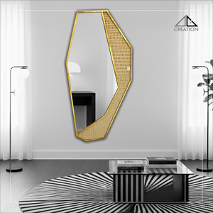 Sophisticated Wall-Mounted Wedding <b>Mirror</b> with SS 304 PVD Frame Anti-Fog & Eco-Friendly Art Decor - Product Image 5