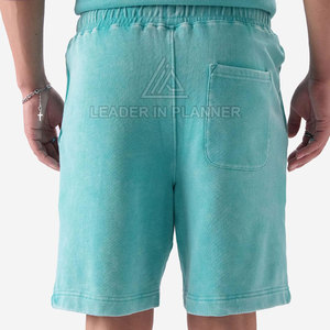 กางเกงขาสั้นผู้ชายแบบย้อมสีสไตล์วินเทจ ผ้าฝ้าย 100% ระบายอากาศ แห้งเร็ว สวมใส่สบาย ขายส่ง ราคาดีที่สุด รับผลิตแบบ OEM พร้อมบริการออกแบบโลโก้ตามสั่ง - Product Image 3