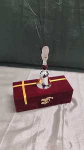 Decorative Silver Bell with Feather Design Spiritual Bell Puja Bell Pooja Bell <b>Temple</b> Bell Hindu Religious Decor Spiritual <b>Home</b> - Product Image 1