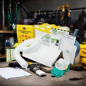 Kit professionnel anti-déversement d'hydrocarbures de 20 litres, kit absorbant d'hydrocarbures de haute résistance pour situations d'urgence, avec gants résistants aux produits chimiques pour usage industriel - Product Image 5