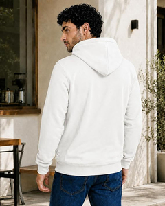 Sweat-shirt à capuche blanc pour homme, coupe classique, en coton tricoté, décontracté, pour l'automne, avec poche et prix abordables - Product Image 2