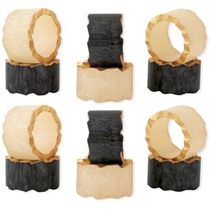 Wooden handmade napkin ring with luxury brass design on <b>top</b> <b>table</b> <b>decor</b> custom <b>wedding</b> order - Product Image 3