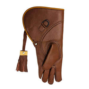 Guantes de cuero de vaca de doble capa de alta calidad al por mayor para el manejo de águilas, halcones y caza. - Product Image 4