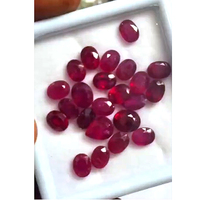 Lot de 23 pierres précieuses en verre de type Bangkok Ruby, ovales facettées, 8x6mm et 9x7mm, 45 carats, Iroc Sales, haute qualité, roses, traitées thermiquement, 58,5 $ US