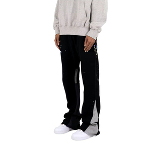 New Style Outdoor Men Casual Wear Loose Pants Men's Trousers Best Price Men latest fashion Flared Cotton <b>Material</b> washed Trouser - Product Image 2