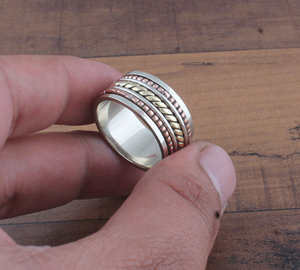 Wholesale 925 Sterling <b>Silver</b> Dotted <b>Ring</b> <b>Plain</b> Beaded Band <b>Ring</b> Stackable <b>Silver</b> Bubble <b>Ring</b> Jewelry Supplier for Women - Product Image 3