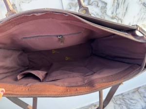 Sac fourre-tout grande taille en cuir sculpté de haute qualité, en cuir de vachette et fourrure, style bohème vintage, fait main, sac bandoulière - Product Image 6