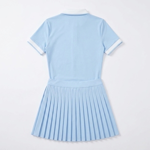 Ensemble de tenue de tennis pour filles, jupe plissée et t-shirt, léger et respirant, avec logo personnalisé, marque privée, OEM, vente en gros - Product Image 4