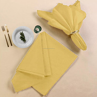 Ensemble Premium de 12 Serviettes en Tissu de Coton Biologique Écologique de Haute Qualité, Faites à la Main, 18x18 Pouces, Forme Carrée, Style Bohème, Personnalisables