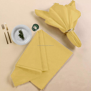 ชุดผ้าเช็ดปากผ้าฝ้ายขนาดใหญ่18X18นิ้วงานแฮนด์เมดชุดละ12ชิ้นรูปทรงสี่เหลี่ยมสำหรับร้านอาหารและงานปาร์ตี้ - Product Image 5