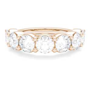 Floating Stackable <b>Rings</b> Round Lab Grown Diamond Prong Set 14k 18k Solid Gold Dainty Solitaire Straight <b>Stack</b> Bands Manufacturer - Product Image 5