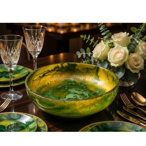 American Style Resin Salad Bowl Salad <b>Food</b> <b>Server</b> Bowl Dishwasher Safe Resin Bowl For Kitchen Home Party Use Affordable Price - Product Image 1