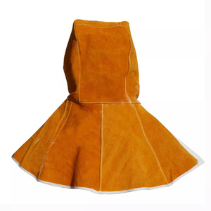 Capuche de soudeur en cuir de vachette fendu, protection thermique, protection industrielle de la tête, protection du niveau B, 500-1000C - Product Image 3