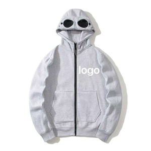 Sudadera con Capucha y Cremallera Techwear Goggle 2026 |   Sudadera con Capucha Personalizada para Hombre, Estilo Urbano, 100% Algodón, Sin Cordones, de Gran Gramaje - Product Image 4