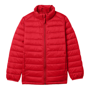 Pakistan Manufacture Warm Puffer <b>Jacket</b> <b>Red</b> Color Full Sleeve Stand Collar Cotton Filling Men Puffer <b>Jackets</b> Coat - Product Image 1