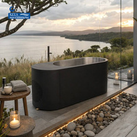 Baignoire de récupération athlétique professionnelle avec bain de glace, revêtement en acier inoxydable 316, éclairage LED, refroidisseur intelligent Wi-Fi, France Pod