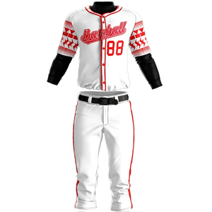 Nuevo uniforme de béisbol para adultos, transpirable, de secado rápido, de alta calidad, con botones, uniforme de béisbol personalizado por sublimación. - Product Image 1