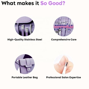 Professional 16-Piece Stainless Steel Beauty Instrument Set Manicure & Pedicure Tool Including Beauty Instruments with <b>Case</b> - Product Image 2