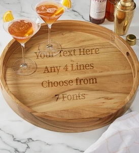 Personalized Acacia <b>Wood</b> Santa Cookie Tray Custom <b>Christmas</b> <b>Eve</b> Serving Platter Engraved Durable and jewelry organizer tray - Product Image 4