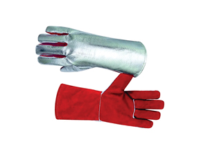 Gants de soudeur MIG en cuir de vachette, conception à pouce dégagé, respirants/confortables, résistants à la chaleur, protection contre les éclaboussures de métal fondu - Product Image 5