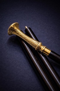 Natural Wooden Eco-Friendly Polished Brass Handle Rustic Modern Walking Sticks Canes for Gifts - Product Image 3