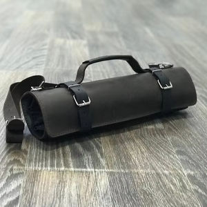 Estuche Enrollable para Cuchillos de Cuero Genuino Duradero de Alta Calidad, Bolsa Enrollable Funcional para Protección de Cuchillos LKR-0323 - Product Image 1