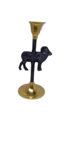 Candelabro de Metal negro y dorado de pantera de lujo con linterna de madera nuevo diseño para la decoración de la Mesa de Navidad del hogar - Product Image 2