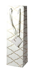 Customizable Paper Wine Bags With Handles With Beautiful Ribbon And Sturdy Bottle Carriers For Birthday And Anniversary - Product Image 2