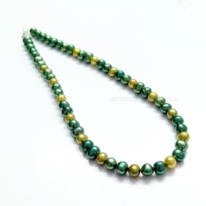 Collier ras-de-cou délicat en perles d'eau douce vertes naturelles, bijoux pour femmes et unisexe, perles en vrac, prix de gros, fournisseur en gros - Product Image 4