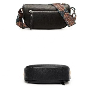 Genuine Green Leather Handmade Sling Bag With Adjustable Jacquard <b>Shoulder</b> <b>Strap</b> English Style Top Indian Supplier Manufacturer - Product Image 5