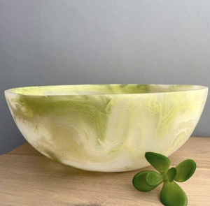 Bol en résine artisanal, modèle unique en forme de fleur, parfait pour un style esthétique de la maison, centre de table créatif, service festif, Europe - Product Image 4