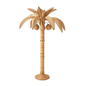 Lámpara de Mesa de Ratán Tejida a Mano, Estilo Vintage, con Base de Palmera, para Decoración del Hogar, Hotel, Estilo Tropical del Sudeste Asiático - Product Image 2