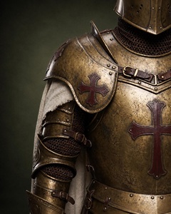Traje de Armadura de Caballero Templario Hecho a Mano – Disfraz Medieval de Cruzado con Placas de Protección Completa Farjana - Product Image 2