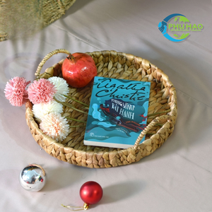 Handcrafted WATER HYACINTH <b>TRAY</b> FRUIT STORAGE BASKET with Handles Natural Woven <b>Tray</b> - Product Image 6