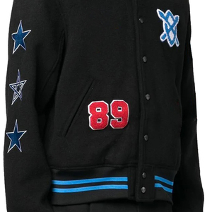 Chaqueta Universitaria Bordada Personalizada, Chaqueta Bomber de Lana, Chaqueta de Béisbol, Proveedor Mayorista OEM - Product Image 2