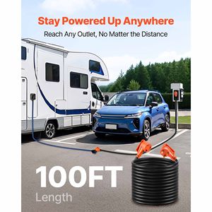 Cavo di Prolunga per Camper Resistente da 30 Metri, 30 Ampere 125V 2500W, Cavo STW 10/3 con Spina Maschio NEMA TT-30P e Spina Femmina NEMA TT-30R con LED - Product Image 2