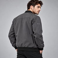 Blouson bomber rose pour homme, coupe-vent décontracté avec fermeture éclair, logo frontal, poignets côtelés, prix de gros, prix bas, personnalisable