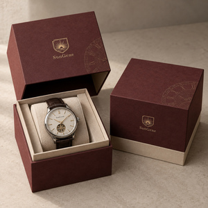 Boîte SunGene Dial Heritage Custom Lift Off Lid pour la présentation de montres mécaniques - Product Image 1